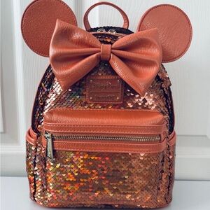 Loungefly Copper Sequin Backpack